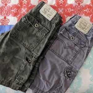 2 pair Levi's cargo shorts (Age 6-7)